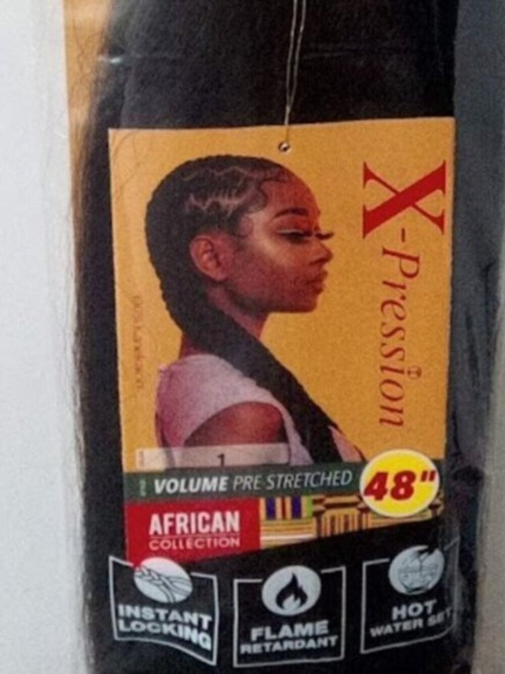 X-Pression 48" Kanekalon Braiding Hair – Black #1- New With Tags- 1 Pack